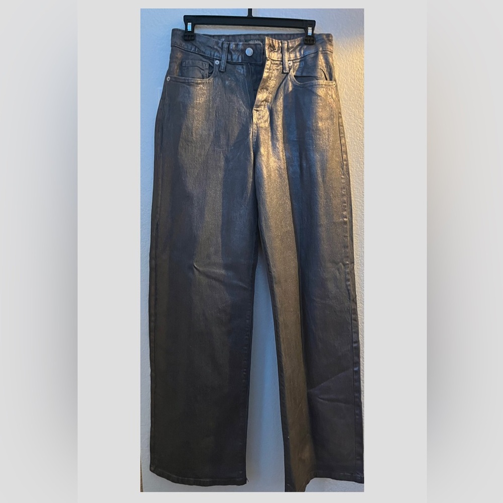 Metallic Silver Jeans